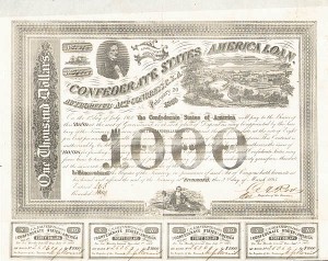 Confederate $1,000 Bond - CR-125